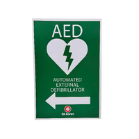ST JOHN AED High-Vis Signage Left Arrow Emergency Defibrillator Sign #434876