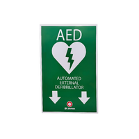 ST JOHN AED High Visibility Signage with Down Arrows #434878
