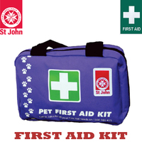 New ST JOHN AMBULANCE Pet First Aid Kit, Pre & Post Care #600401