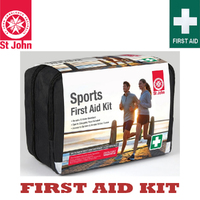 New ST JOHN AMBULANCE Sports First Aid Kit, With Sprain/Strain Course #604004
