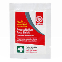 ST JOHN Resuscitation Face Shield with Valve CPR First Aid Protection #8883536