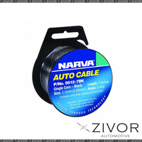 New NARVA Auto Cable 5A 2.5mm x 7m Black 5812-7BK