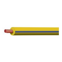 TYCAB Yellow / Blue 3mm Trace Single Core 30M 10A 90° Cable #CB003A1-030YWBE