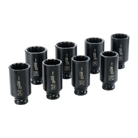 CHICANE 8 Piece 1/2? Inch Drive Axle Nut Socket Set #CH1126