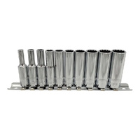 CHICANE 10 Piece 1/4? Inch Drive Metric Deep Socket Set #CH1127
