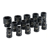 CHICANE 14 Piece 1/2? Inch Drive Metric Impact Socket Set #CH1131