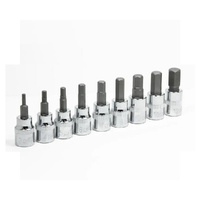 CHICANE 9 Piece 3/8? Inch Drive Metric Hex Bits Socket Set #CH4020