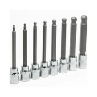 CHICANE 8 Piece 3/8? Inch Drive Extra Long Ball-End Hex Bits Socket Set #CH4022