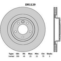 New PROTEX Brake Disc Ultra Rotor - Rear For Range Rover Sport 2013-2016 DR1129