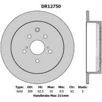 New PROTEX Brake Disc Ultra Rotor - Rear For Scania R560 2011-2013 DR12750