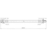 New PROTEX Hydraulic Hose - Front For Holden Sunbird 1976-1978 H1054