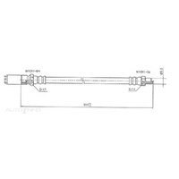 New PROTEX Hydraulic Hose - Front For Volkswagen Beetle 1960-1976 H1134