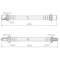 New PROTEX Hydraulic Hose - Front For Toyota Corolla 1978-1981 H1319