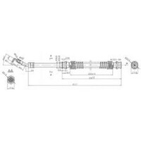 New PROTEX Hydraulic Hose - Front For Mitsubishi Lancer 1992-1996 H1950