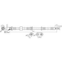 New PROTEX Hydraulic Hose - Front For Mitsubishi Challenger 2009-2015 H3586