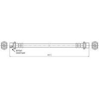 New PROTEX Hydraulic Hose - Front For Toyota Hilux 1997-2005 H3767