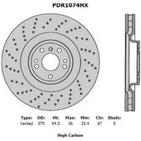 PROTEX Brake Disc Ultra Perf Rotor - Front For Mercedes Amg GLE43 PDR1074HX