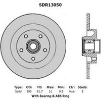 New PROTEX Brake Disc Ultra Select Rotor - Rear For Renault Latitude SDR13050