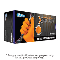 New TGC Orange Rocket Xtra Grip Nitrile Disposable Gloves Xl 100 Pack 131034