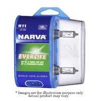 New NARVA 12V 55W H11 Everlife BL2 3200K OE Standard Globe - 2 Piece 48079BL2