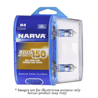 New NARVA H4 12V P43T PLUS150 Performance Globe Twin pack 48382BL2