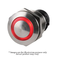 New NARVA 15V Red LED Illuminated 10A Off/On SPST Push Button Switch 60076BL