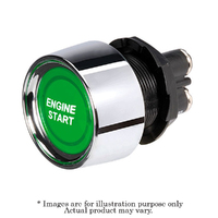 NARVA Green LED Illuminated Momentary SPST Push Button Starter Switch 60098BL