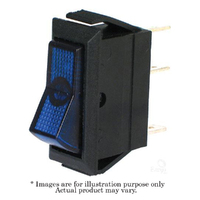 NARVA Blue Illuminated Off/On SPST Rocker Switch with push on Terminal 62016BL