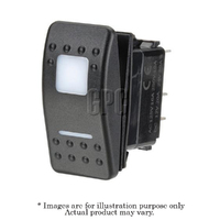 NARVA 12V/24V Blue LED Illuminated Momentary On/Off DPDT Rocker Switch 63173BL