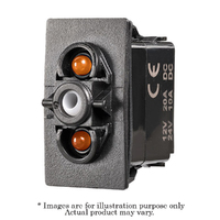 NARVA Amber LED Illuminated Momentary Rocker Switch Without Actuator 63250BL