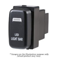 NARVA Style 12V Blue LED Illuminated Light Push Switch Fits Mitsubishi 63362BL