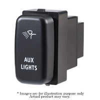 NARVA Style Blue LED Illuminated Aux Light Push Switch Fits Mitsubishi 63366BL
