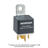 New NARVA 12V Mini Silver Normally Open 30/40A 5 Pin Relay with Diode 68048