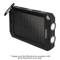 New UNIDEN Portable Solar Power Bank with Compass & 2 LED Flashlight UPP80S