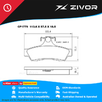PREMIER Ceramic DB1779 Brake Pads For MITSUBISHI 380 ES, VR-X, SX DB #CP1779