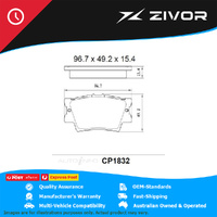 PREMIER Ceramic DB1832 Brake Pads For TOYOTA RAV4 GXL, LTD ZSA42R #CP1832