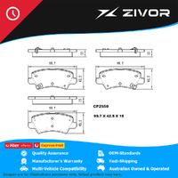 PREMIER Ceramic DB2559 Brake Pads For KIA PICANTO S, SPORT, X-LINE JA #CP2559