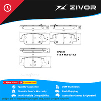 PREMIER Ceramic DB2614 Brake Pads For HYUNDAI SANTA FE CRDI TM 2.2L D4HB #CP2614
