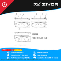 PREMIER Ceramic DB2708 Brake Pads For LDV D90 EXECUTIVE D20 SV9A #CP2708