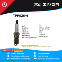 New TRI-POWER OE Technology Premium Platinum Spark Plug 4 Pack #TPP026-4