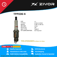 New TRI-POWER OE Technology Premium Platinum Spark Plug 4 Pack #TPP036-4