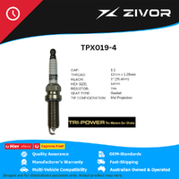 New TRI-POWER OE Technology Iridium Spark Plug 4 Pack #TPX019-4