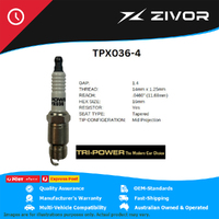 New TRI-POWER OE Technology Iridium Spark Plug 4 Pack #TPX036-4