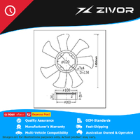 HPP LUNDS Fan Blade For TD42 8/87-97 / GQ / RD28T 10/94 450mm #YN21060-06J01
