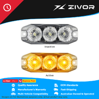 LED AUTOLAMPS Amber Emergency Lamp, 11 Flash Patterns #120033AM