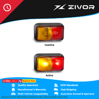 LED AUTOLAMPS Box of 10 Red Amber Side Marker #58ARMB