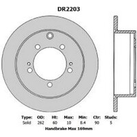 New PROTEX Brake Disc Ultra Rotor - Rear For Mitsubishi Lancer 2002-2006 DR2203
