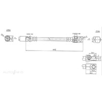 New PROTEX Hydraulic Hose - Rear For Ford LTD 1988-1995 H1367