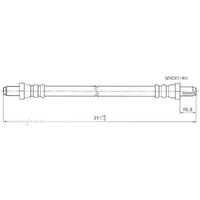 New IBS Hydraulic Hose - Front For Toyota Sprinter 1983-1987 H1544
