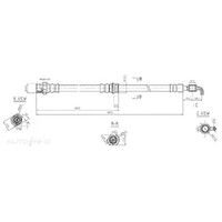 New PROTEX Hydraulic Hose - Rear For Ford Telstar 1987-1991 H1546